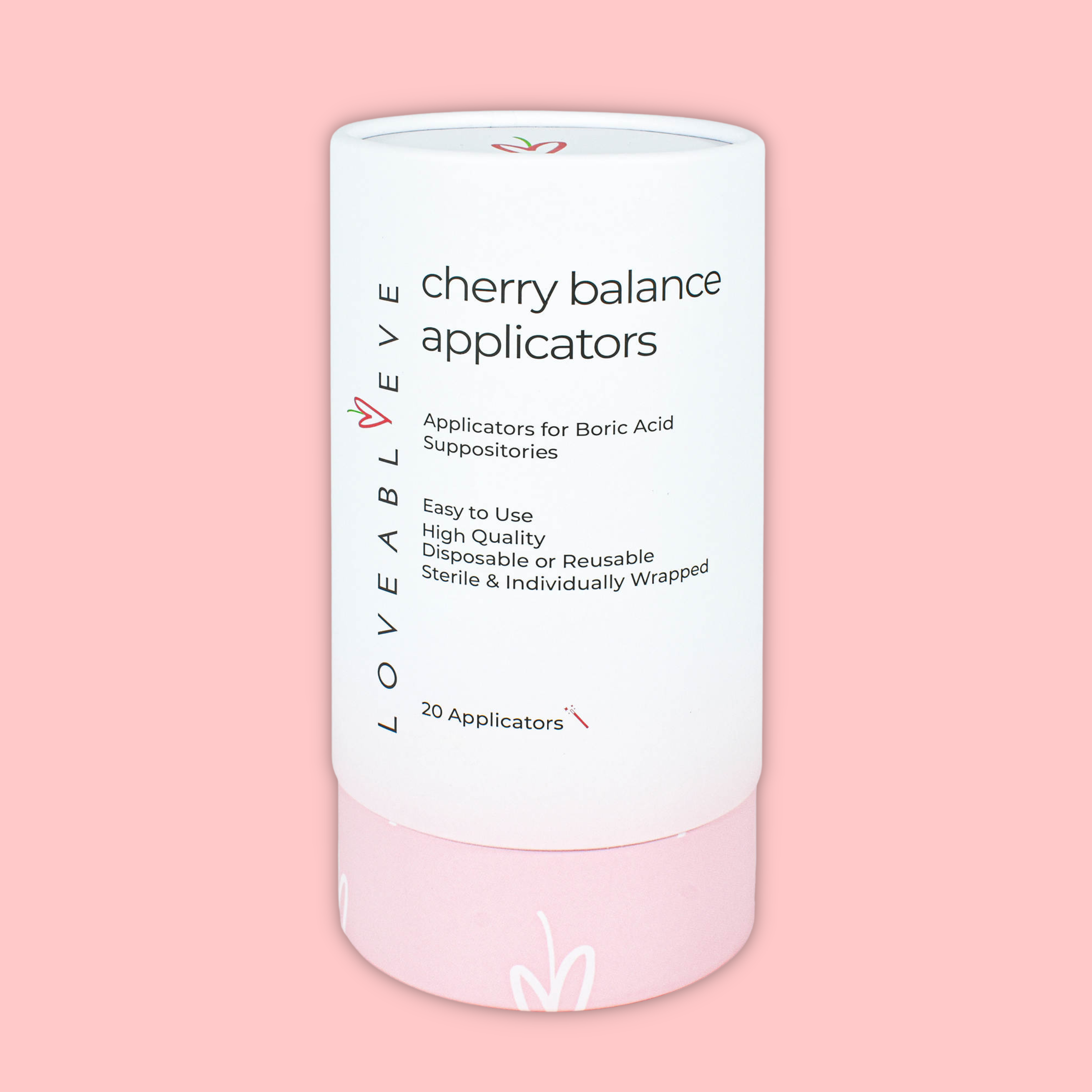 Cherry Balance Applicators - Loveabl' Eve Suppositories Applicators - best feminine wash - best boric acid suppositories